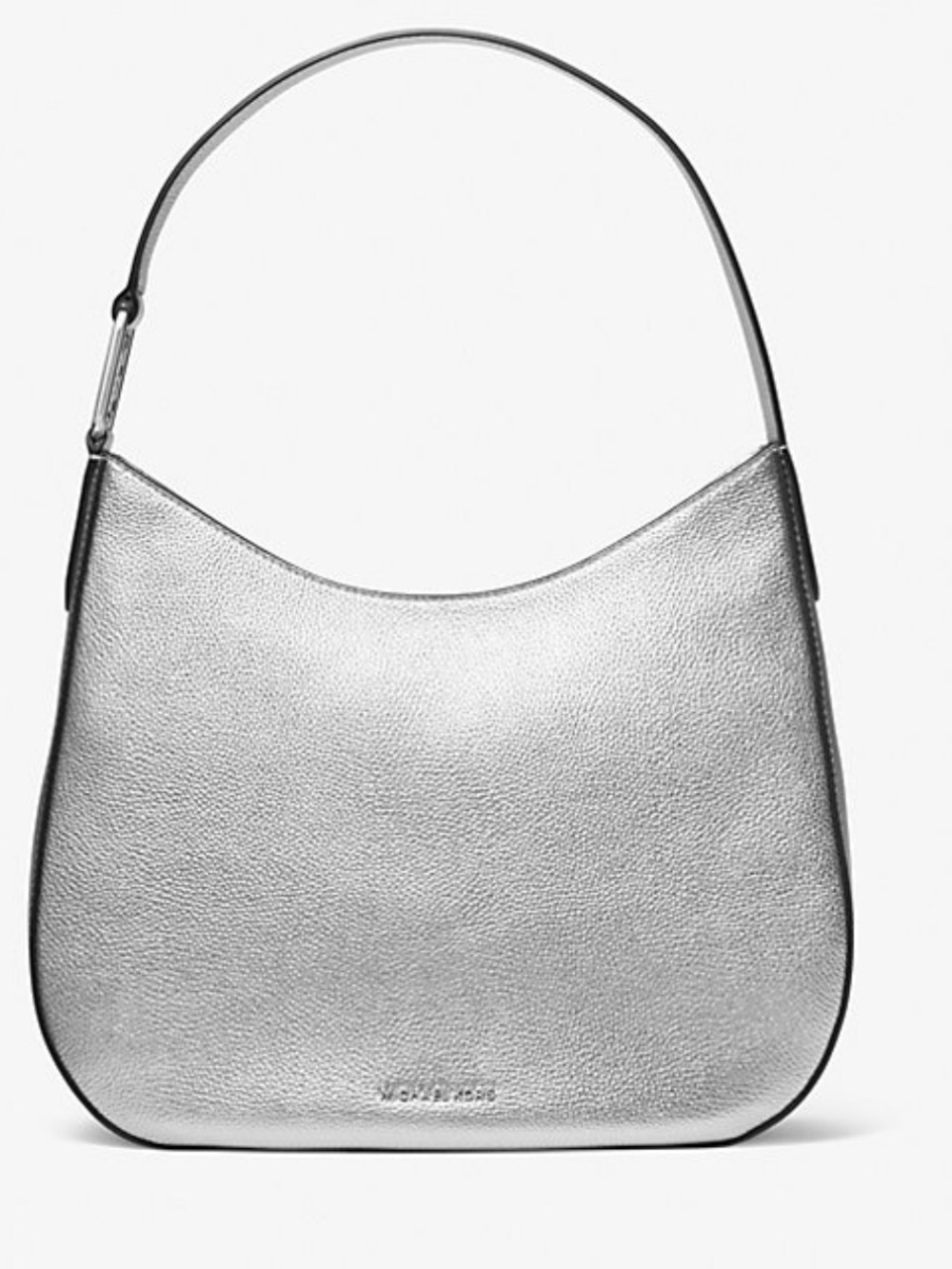 Micheal Kors Metallic Silver Leather Shoulder Bag